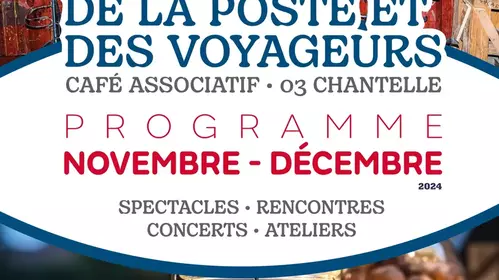 Programme de l'Hôtel de la Poste et des Voyageurs / NOVEMBRE-DECEMBRE