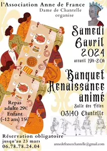 Banquet Renaissance - Association Anne de France, Dame de Chantelle